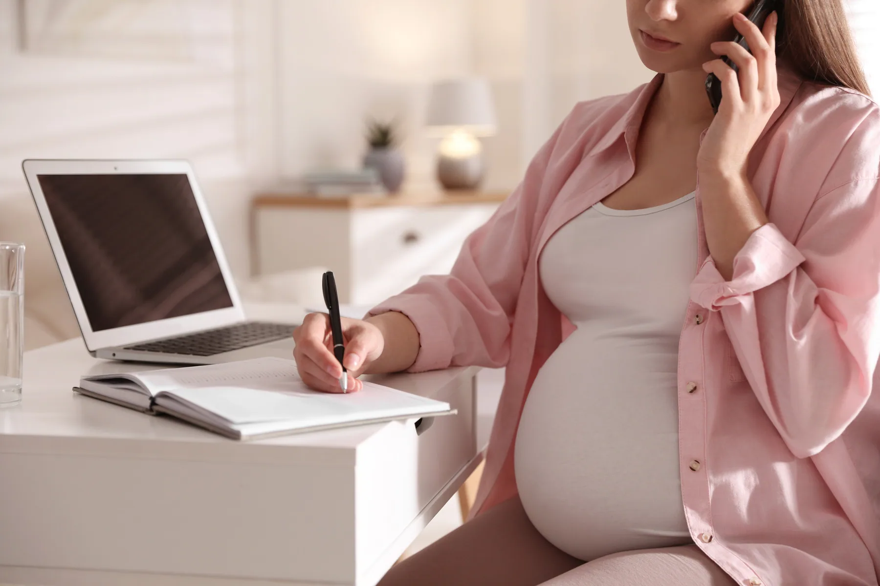 Pregnant lady at work